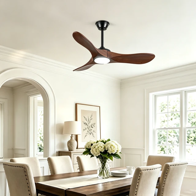 Alt view image 2 of 7 - 42 in Ceiling Fan with Lights, Comes with Wall Control and Remote Six Speed Reversible Motor Three Color Temperatures