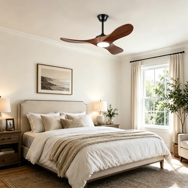 Alt view image 3 of 7 - 42 in Ceiling Fan with Lights, Comes with Wall Control and Remote Six Speed Reversible Motor Three Color Temperatures