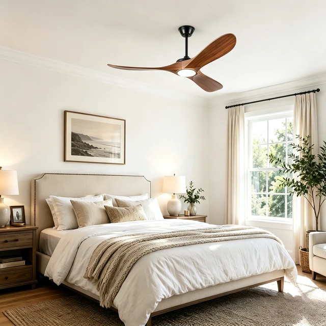 Alt view image 2 of 7 - 52 in Ceiling Fan with Lights, Comes with Wall Control and Remote Six Speed Reversible Motor Three Color Temperatures