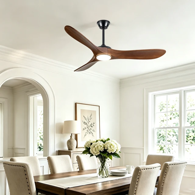 Alt view image 3 of 7 - 52 in Ceiling Fan with Lights, Comes with Wall Control and Remote Six Speed Reversible Motor Three Color Temperatures