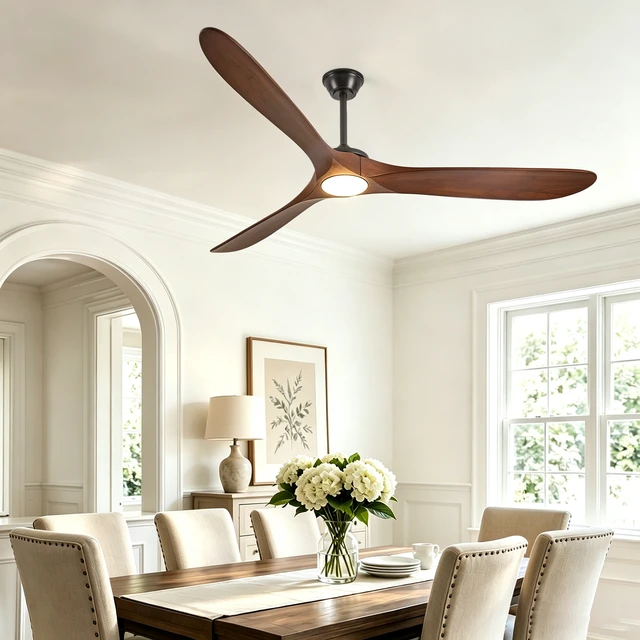 Alt view image 4 of 7 - 70 in Ceiling Fan with Lights, Comes with Wall Control and Remote Six Speed Reversible Motor Three Color Temperatures