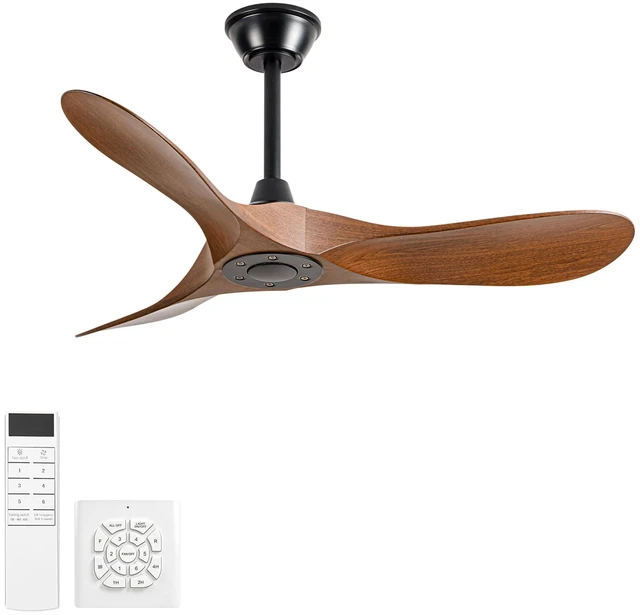 Main image of 42 in Ceiling Fan Without Lights, Equipped with Wall Control and Remote Control Speed Settings Reverse Motor 3 Piece