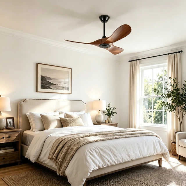 Alt view image 3 of 7 - 42 in Ceiling Fan Without Lights, Equipped with Wall Control and Remote Control Speed Settings Reverse Motor 3 Piece