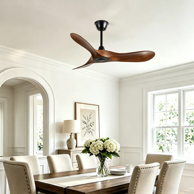 Alt view image 4 of 7 - 42 in Ceiling Fan Without Lights, Equipped with Wall Control and Remote Control Speed Settings Reverse Motor 3 Piece