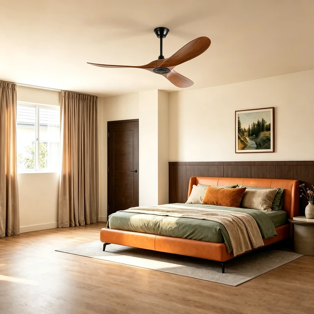 Alt view image 4 of 7 - 52 in Ceiling Fan Without Lights, Equipped with Wall Control and Remote Control Speed Settings Reverse Motor 3 Piece