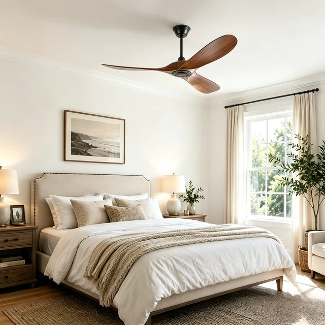 Alt view image 3 of 7 - 52 in Ceiling Fan Without Lights, Equipped with Wall Control and Remote Control Speed Settings Reverse Motor 3 Piece
