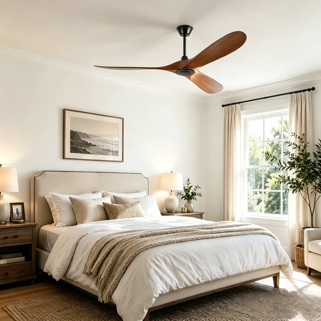 Alt view image 4 of 7 - 60 in Ceiling Fan Without Lights, Equipped with Wall Control and Remote Control Speed Settings Reverse Motor 3 Piece