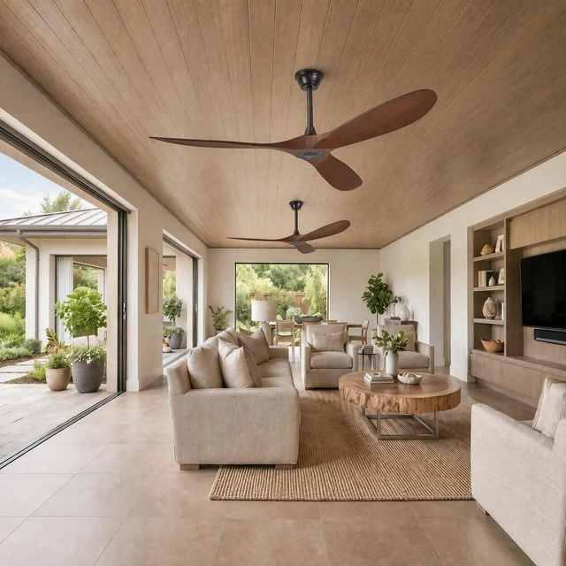 Alt view image 4 of 7 - 70 in Ceiling Fan Without Lights, Equipped with Wall Control and Remote Control Speed Settings Reverse Motor 3 Piece