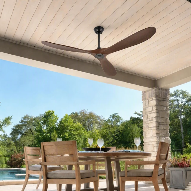 Alt view image 3 of 7 - 70 in Ceiling Fan Without Lights, Equipped with Wall Control and Remote Control Speed Settings Reverse Motor 3 Piece