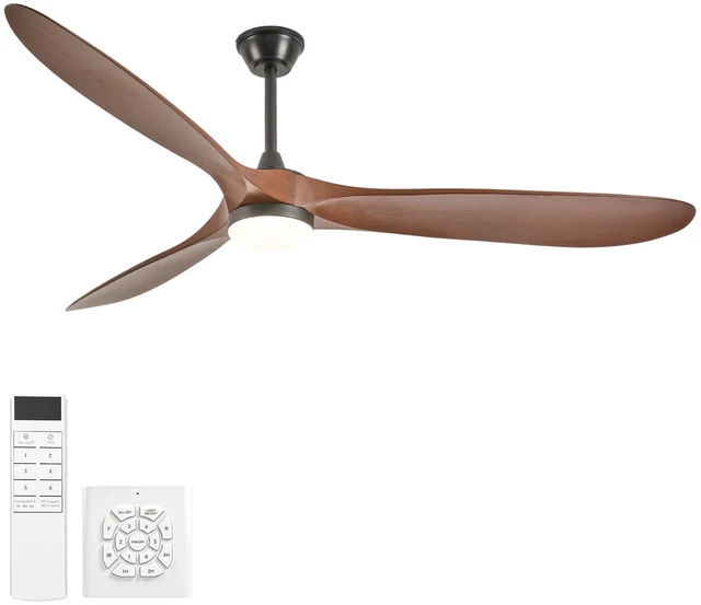 Main image of 70 in Ceiling Fan with Lights, Comes with Wall Control and Remote Six Speed Reversible Motor Adjustable Three Color