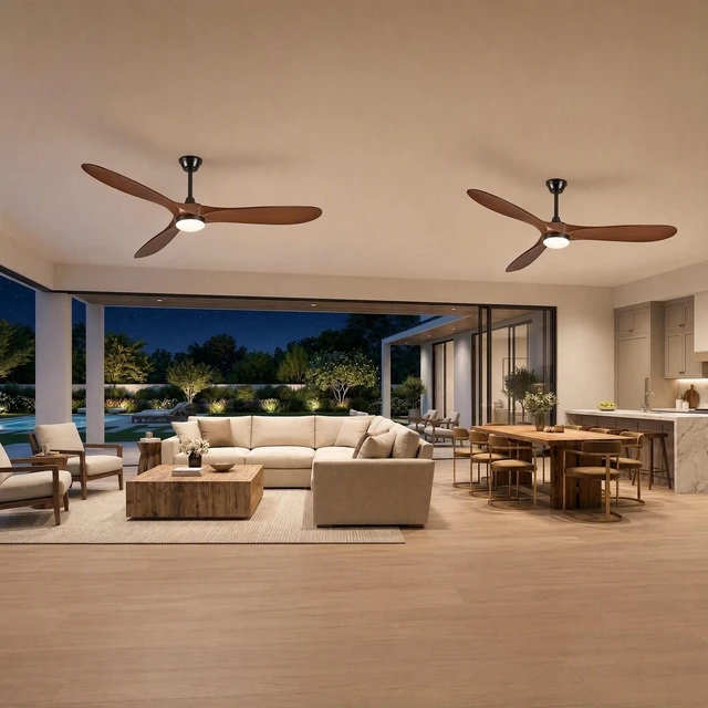 Alt view image 3 of 7 - 70 in Ceiling Fan with Lights, Comes with Wall Control and Remote Six Speed Reversible Motor Adjustable Three Color