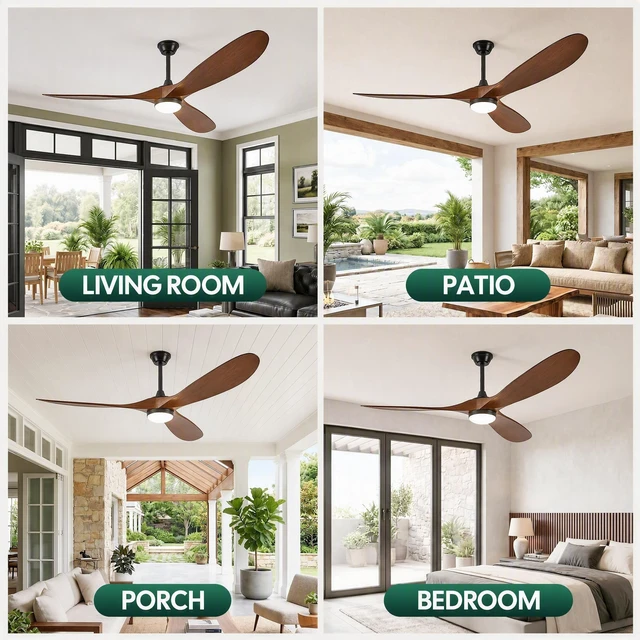 Alt view image 6 of 7 - 70 in Ceiling Fan with Lights, Comes with Wall Control and Remote Six Speed Reversible Motor Adjustable Three Color
