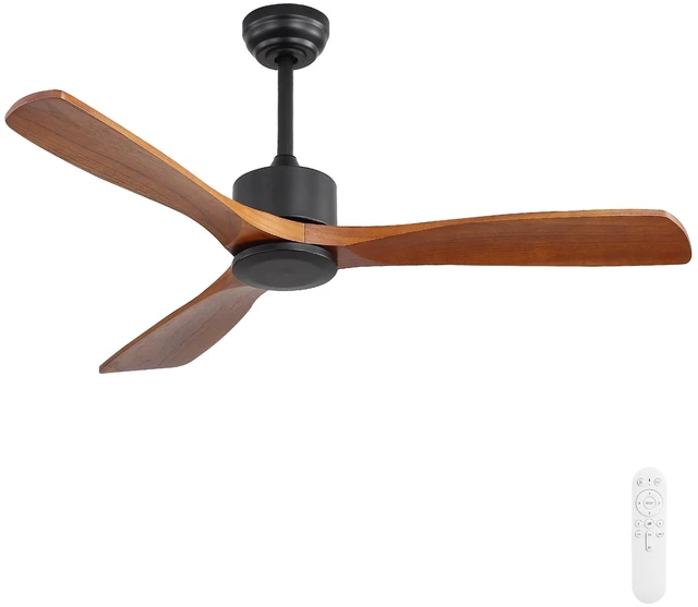 Main image of 42 Inch Ceiling Fan Without, Motor Timer Function Remote Control Included, Black, Metal and Wood, Fans