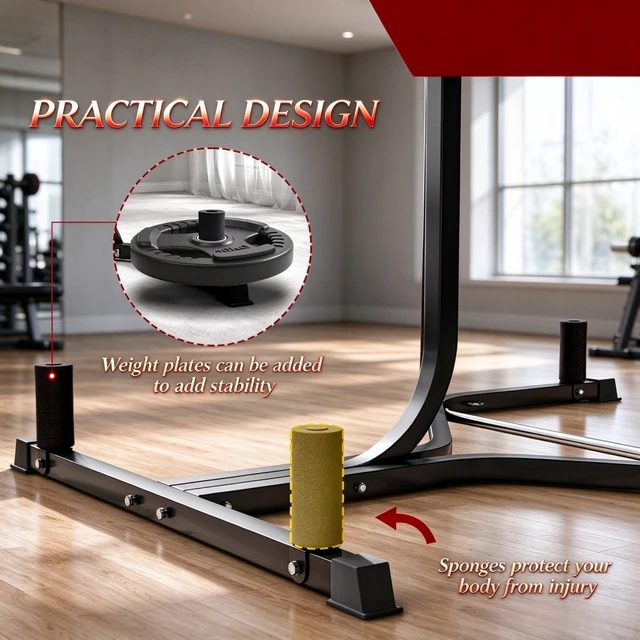 Alt view image 4 of 7 - Adjustable Punching Bag Stand, Weighted Base Heavy Bag Stand with Speed for Boxing Training, Black, MDF, PU and Steel