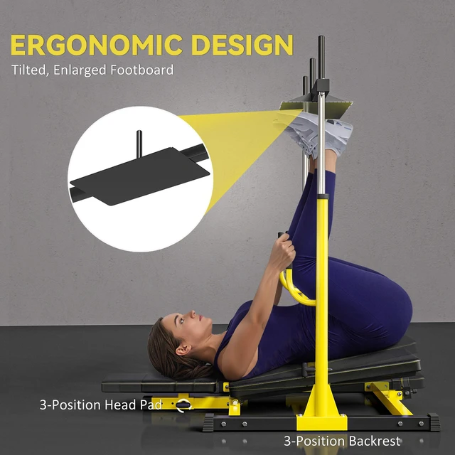 Alt view image 3 of 7 - Vertical Leg Press Machine, Capacity Leg Strength Training Machine with Adjustable Back and Head Positions for Gym 1
