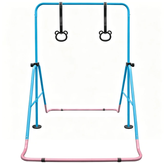Main image of Expandable Gymnastics Bar for Kids Height Adjustable Junior Training Bar, Folding Gymnastic Horizontal Bars Equipment