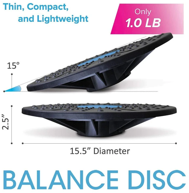 Alt view image 2 of 5 - Board Balance Training Exercising Birthday Gift Core Training Exercise Balance Stability Trainer for Gym, Black Blue