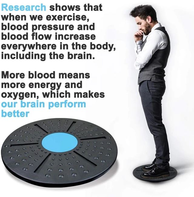 Alt view image 3 of 5 - Board Balance Training Exercising Birthday Gift Core Training Exercise Balance Stability Trainer for Gym, Black Blue