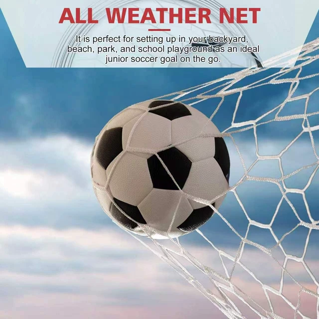 Alt view image 4 of 6 - 10 6.6 ft Large Soccer Goal Set Weatherproof Frame, Heavy Duty Soccer Nets Convenient Carry Bag Ground Stakes