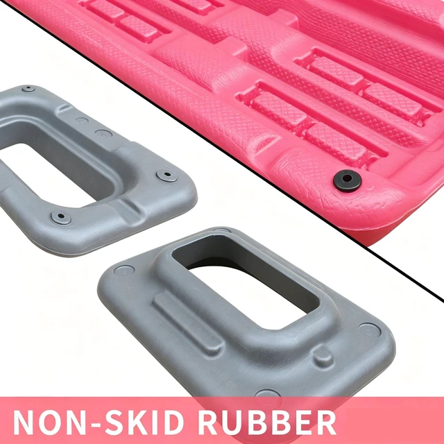 Alt view image 3 of 5 - Adjustable Workout Aerobic Stepper in Fitness and Exercise Step Platform Trainer with Risers, Pink Grey, Polyester