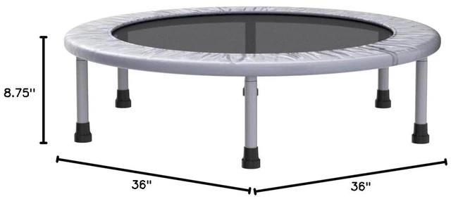 Alt view image 2 of 7 - 38 Inch Trampoline with Smart Workout App, Portable Fitness Rebounder for Gym Cardio and Strength Training Jumping