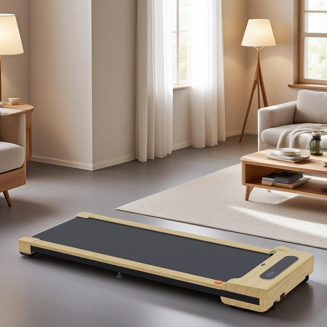 Alt view image 2 of 7 - Walking Pad, Under Desk Treadmill with Remote Control Transport Wheels and LED Display Quiet Walking Jogging Machine