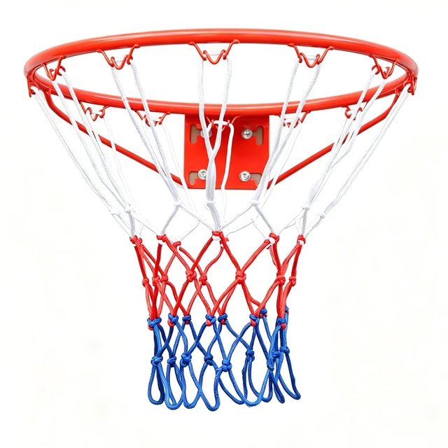 Alt view image 2 of 5 - Basketball Rim Replacement 18 Inch Steel Rim with Net, Easy Install and Reliable, Orange, Iron, Basketball Hoops