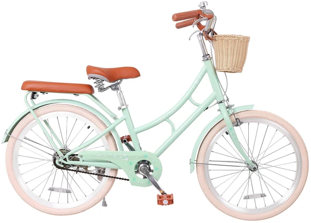 Main image of 22 Inch Beach Cruiser Bike for Girls, Commuter Bicycle with Front Basket High Carbon Steel Frame City Bike for Outdoor