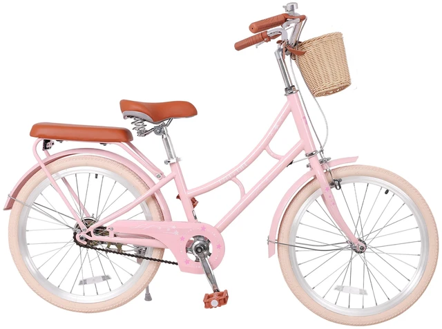 Main image of 22 Inch Beach Cruiser Bike for Girls, Commuter Bicycle with Front Basket High Carbon Steel Frame City Bike for Outdoor