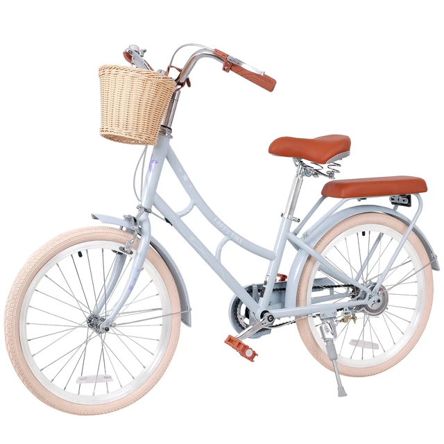 Alt view image 7 of 7 - 22 Inch Beach Cruiser Bike for Girls, Commuter Bicycle with Front Basket High Carbon Steel Frame City Bike for Outdoor