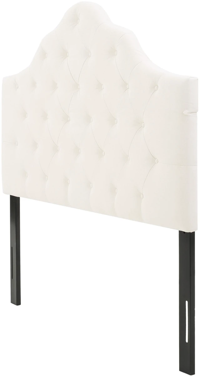 Alt view image 6 of 7 - Tufted Upholstered Headboard Queen Size, Solid Head Board with Metal Legs Adjustable Height Queen Headboard Fabric