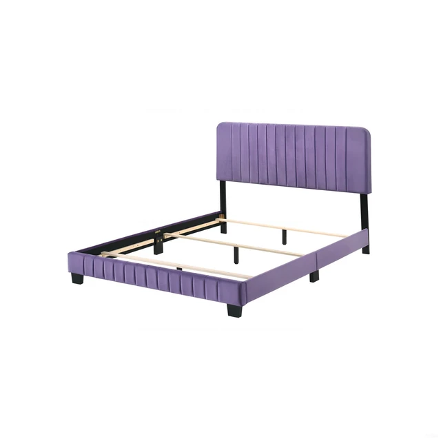 Alt view image 4 of 5 - Purple Full Size Bed, Velvet, Beds Frames Bases