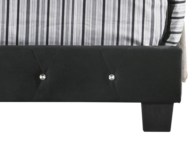Alt view image 4 of 7 - Queen Bed, Black, Velvet, Beds Frames Bases