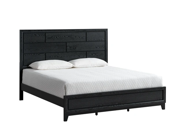 Alt view image 3 of 6 - Queen Bed Mattress Not Included, Black, Wood, Beds Frames Bases