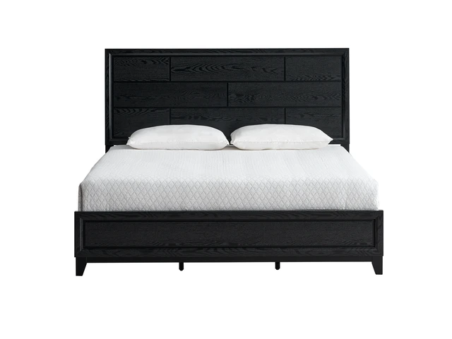 Alt view image 4 of 6 - Queen Bed Mattress Not Included, Black, Wood, Beds Frames Bases