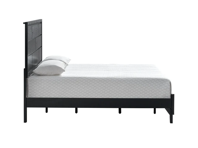 Alt view image 5 of 6 - Queen Bed Mattress Not Included, Black, Wood, Beds Frames Bases
