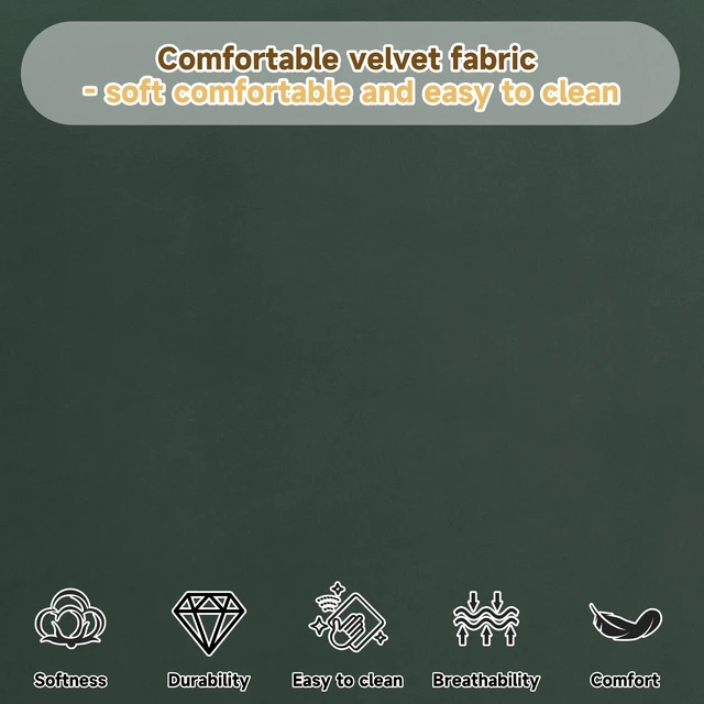 Alt view image 4 of 7 - Velvet Soft Bed Texture, Adding High End Atmosphere King, Green, Wood and Fabric, Beds Frames Bases