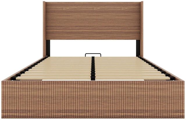 Alt view image 7 of 7 - Queen Size Bed Frame with Grooved and Undulating Lifting Storage Function, Featuring Lifting Storage Feature Safe