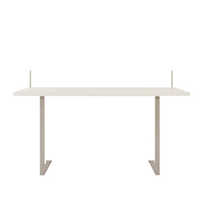 Alt view image 2 of 7 - DIY Cabinet and Bed Frame, Inchx62.6 Inch Desk Panel White Panel and Desk Frame, White Gray, Metal, Particle Board