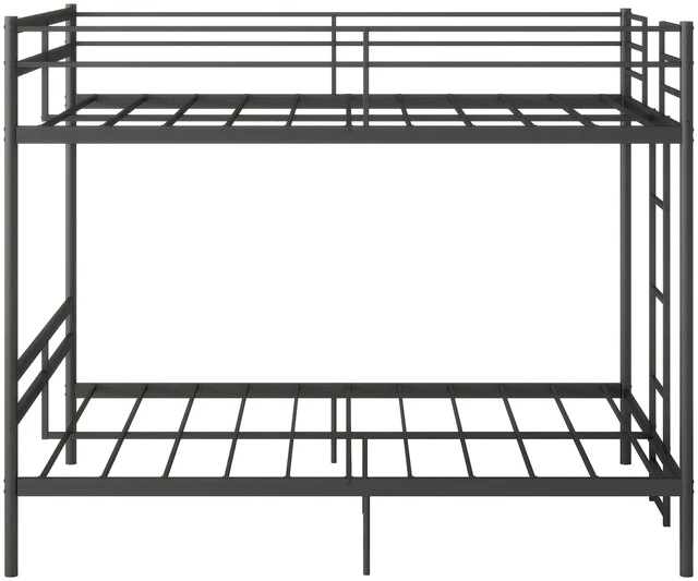 Alt view image 7 of 7 - Full Over Full Metal Bunk Bed, Heavy Duty Bunk Bed Frame with High Weight Capacity 770 LBS Safety Guardrail
