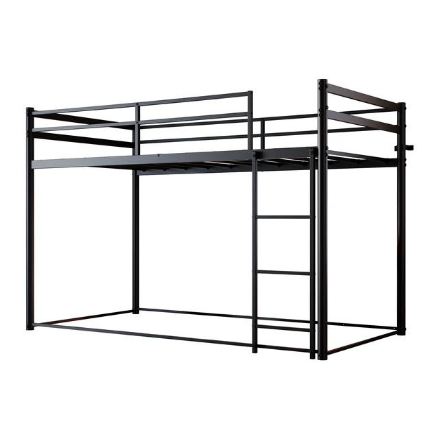 Alt view image 5 of 7 - Twin Low Loft Bed for Kids and Teens, Heavy Duty Metal Frame with 36.3 Inch Under Bed Play Space Cushioned Ladder 10.9