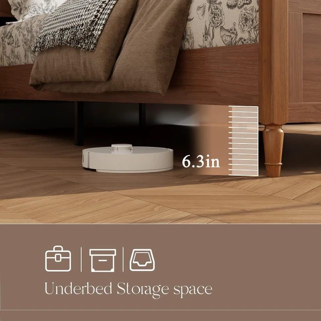 Alt view image 4 of 7 - Queen Size Bed Frame with Upholstered Headboard, Solid Wood Legs Scalloped Design Box Spring Needed Heavy Duty Support