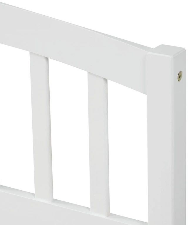 Alt view image 7 of 7 - Twin Platform Storage Bed Frame with Two Drawers and Headboard, Previous SKU, White, Solid Wood, Beds Frames Bases