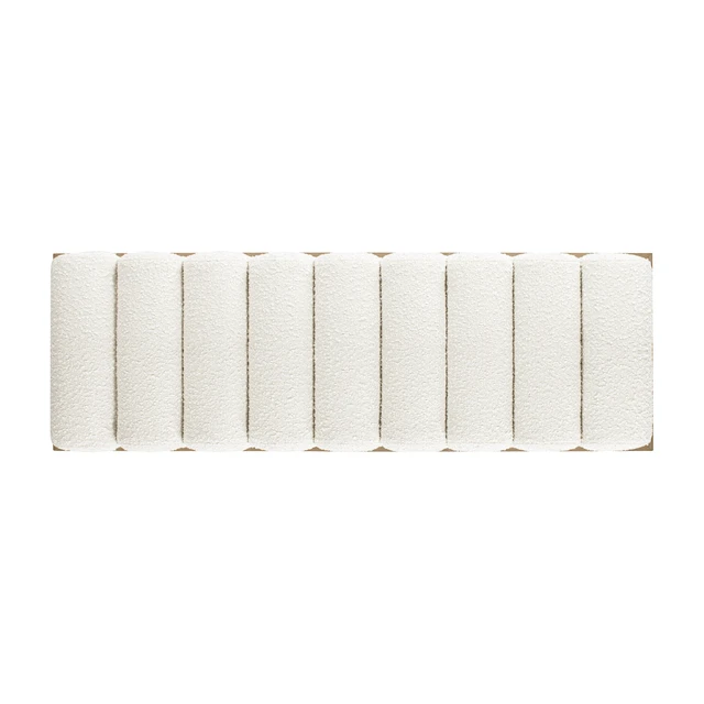 Alt view image 7 of 7 - Bella 52 Inch Upholstered Accent Bench, Boucle, Ivory White, Benches Stools