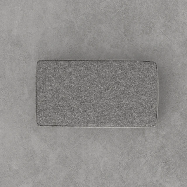 Alt view image 6 of 7 - Small Footstool Ottoman Bench, Grey, Pine, Benches Stools