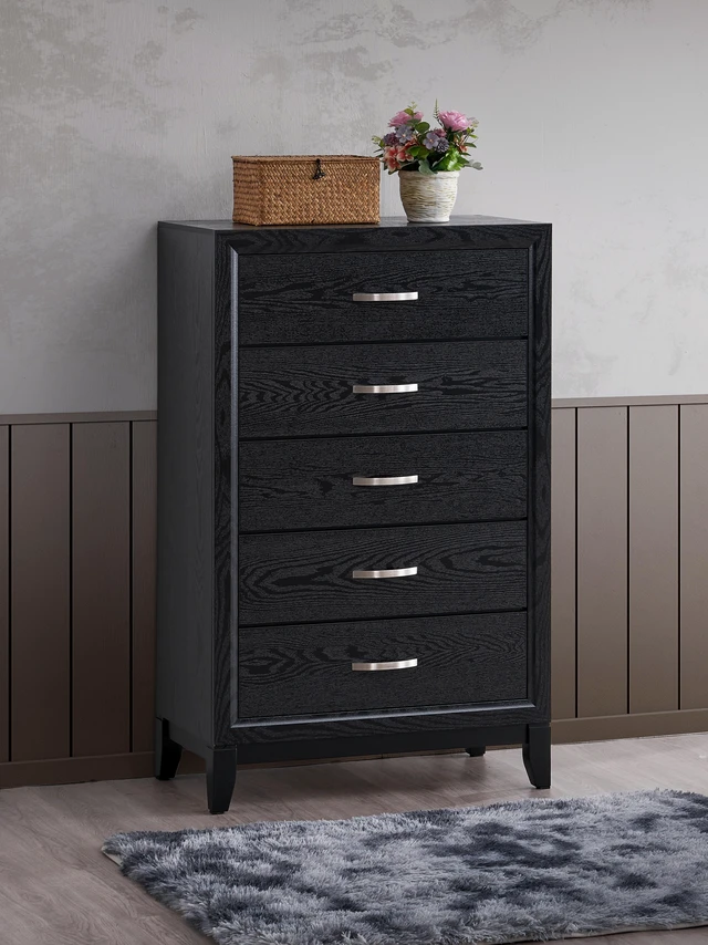 Main image of Chest, Black, Wood, Dressers Chests Wardrobes