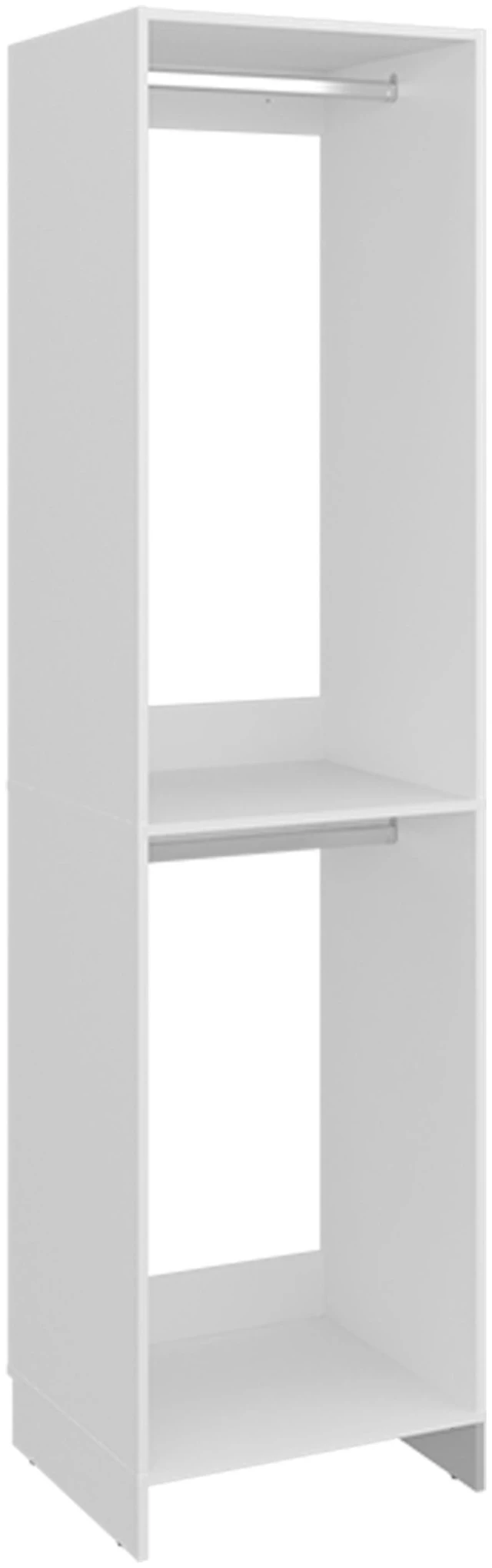 Alt view image 7 of 7 - Napa Freestanding Closet Organizer with Hanging Rods and Storage Shelves, White, Particle Board, Dressers Chests