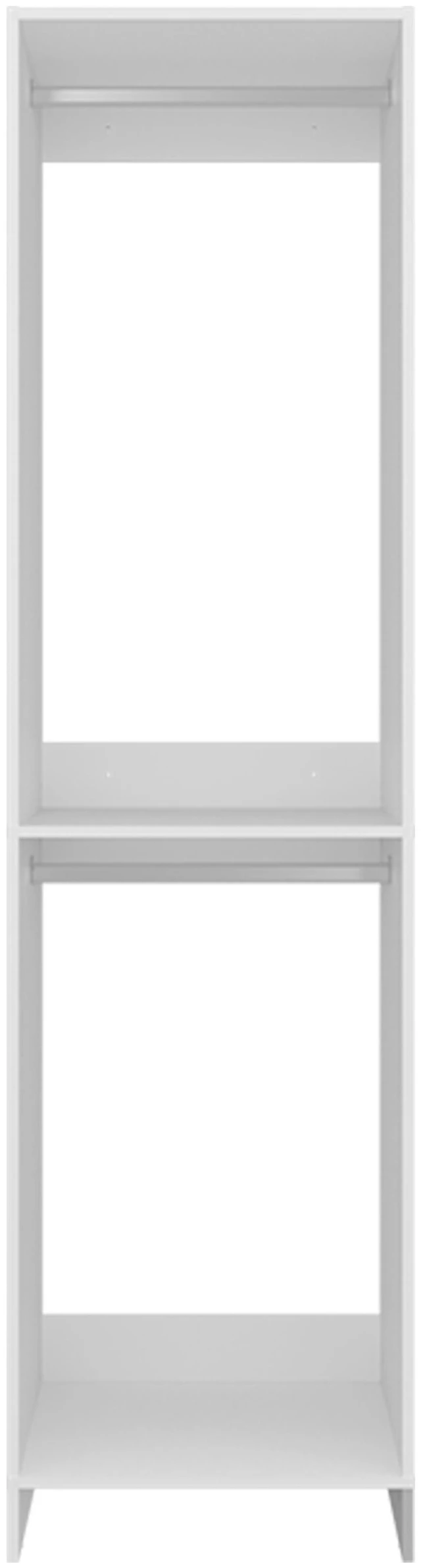 Alt view image 2 of 7 - Napa Freestanding Closet Organizer with Hanging Rods and Storage Shelves, White, Particle Board, Dressers Chests