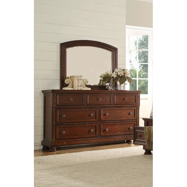 Alt view image 3 of 5 - Baltimore Wood Frame Mirror in Color, Walnut, Makeup Vanities