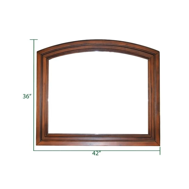 Alt view image 4 of 5 - Baltimore Wood Frame Mirror in Color, Walnut, Makeup Vanities